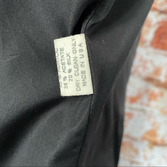 Marc Jacobs Black Textured Silk Blend Coat Snap Front Long Jacket Small - Picture 7 of 13